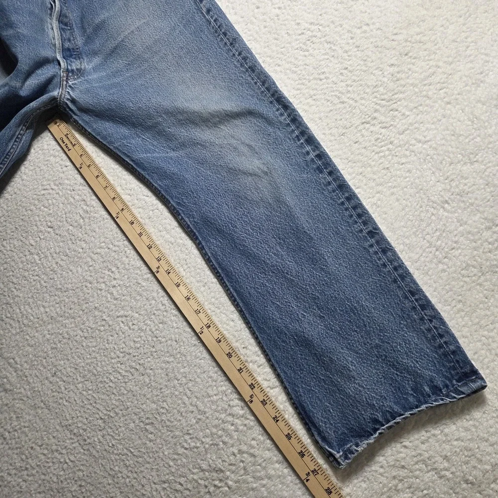 Vintage 1980s Levi's 501 Size 34x27 Button Fly USA Made‎ Distressed Faded